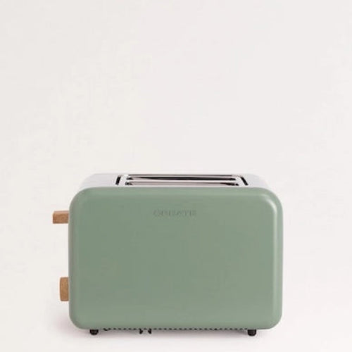 CREATE TOAST RETRO sage wide slice toaster front view