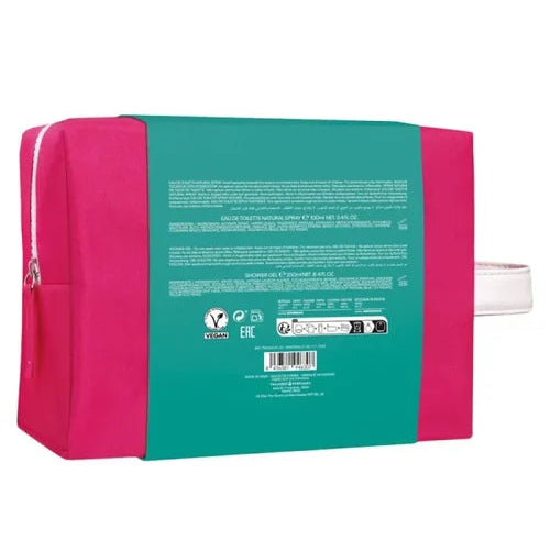 Reebok Cool Your Body Eau de Toilette gift set back view with pink toiletry bag
