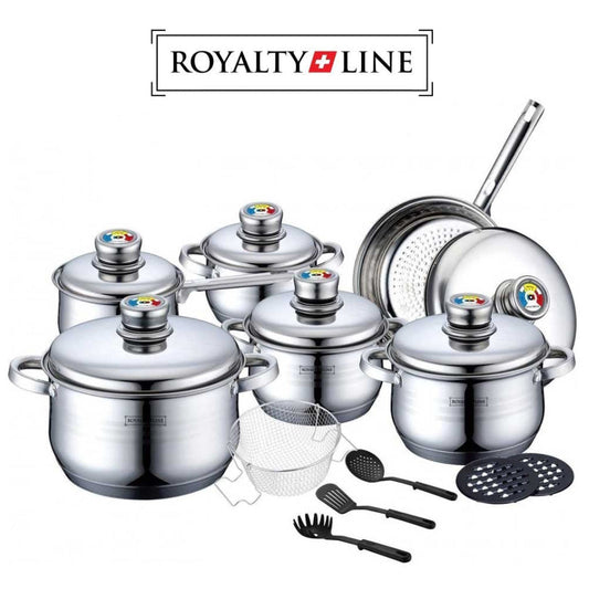 RoyaltyLine stainless steel cookware set RL-1802